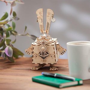 Read more about the article Robotime 3D Laser Cut Wooden Puzzle Music Box Robot Bunny