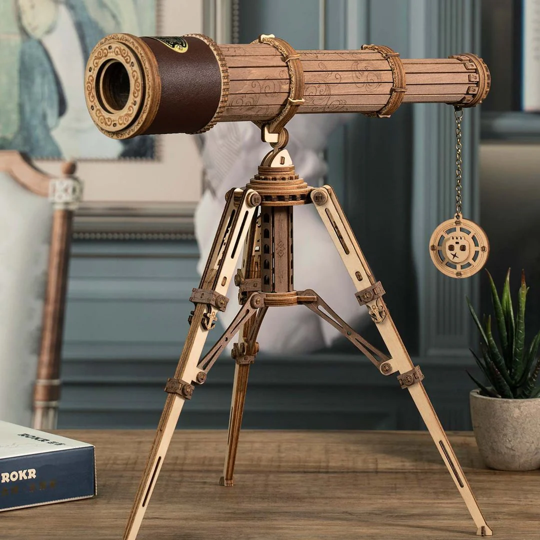 A 3D Wooden Puzzle Adventure with the Robotime ROKR Monocular Telescope