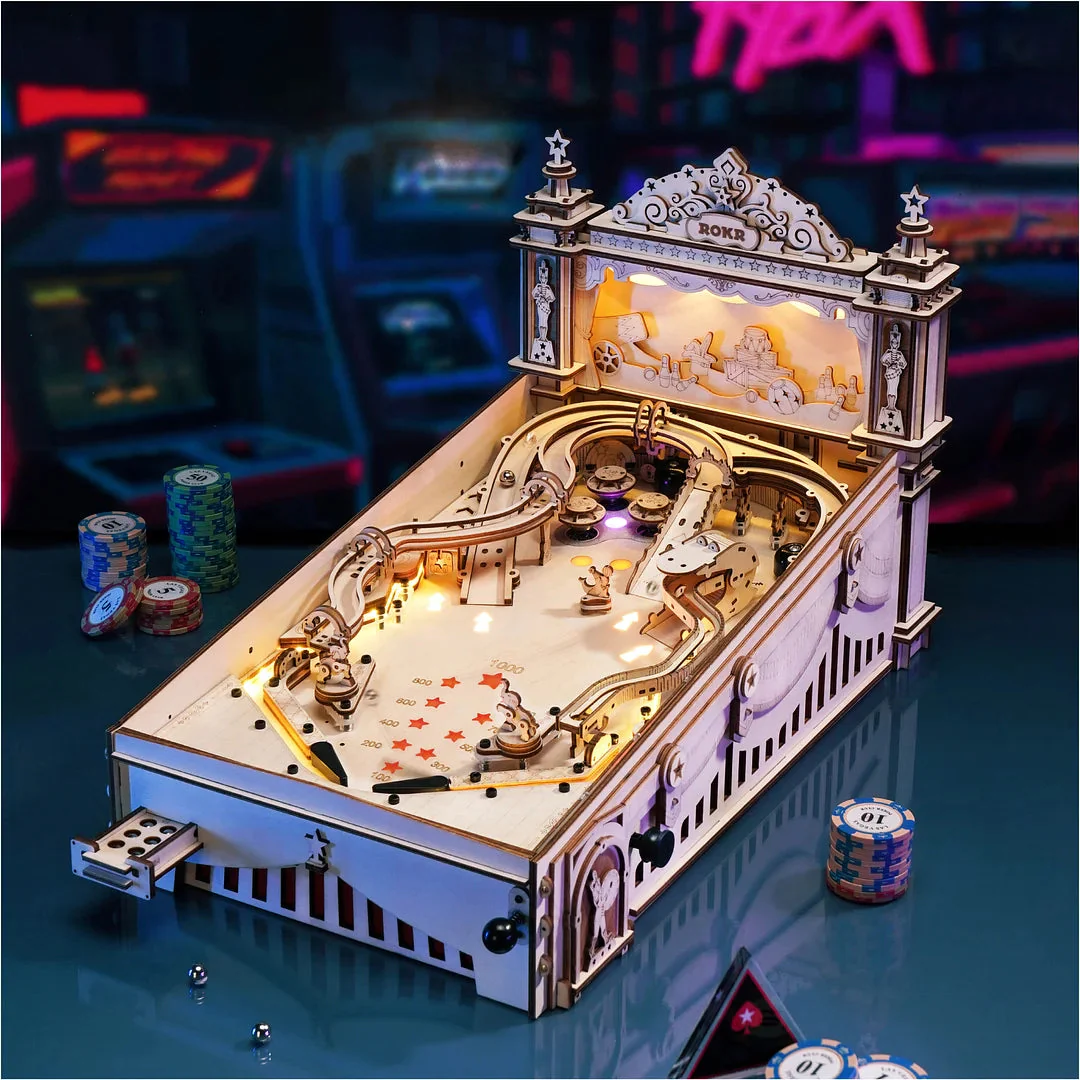 Read more about the article Robotime ROKR 3D Pinball Machine 3D Wooden Puzzle